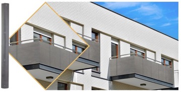 OSŁONA NA BALKON 0,95X6M MATA SZARA + GRATIS! PL