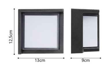 LAMPA ścienna zewnętrzna KINKIET elewacyjny LED 9W