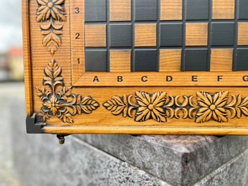 Деревянные нарды - шахматный узор