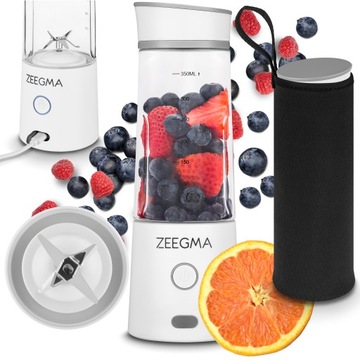 BLENDER BEZPRZEWODOWY KIELICHOWY 450ml 300W BIAŁY zabierz ze sobą! Zeegma