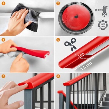 ПРЕМИУМ Поручень ПВХ, поручень 40х8мм, черный