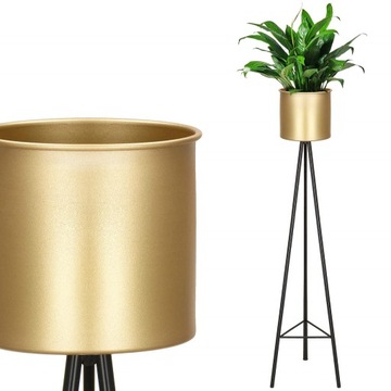 СОВРЕМЕННАЯ МЕТАЛЛИЧЕСКАЯ ПОДСТАВКА ДЛЯ ЦВЕТОВ, ПОДСТАВКА ДЛЯ ЦВЕТОВ, 45,5 см, LOFT GOLD