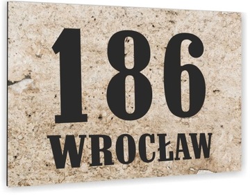 Tabliczka adresowa numer na dom 30x20 METAL 3D