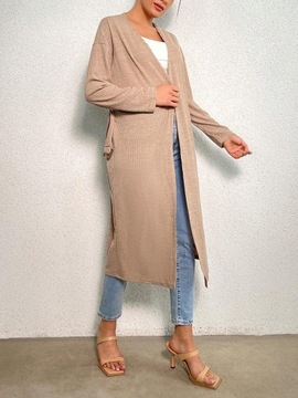 КОРИЧНЕВЫЙ КЛАССИЧЕСКИЙ ПРОСТОЙ СРЕДНИЙ ЧЕХОЛ С ДЛИННЫМ РУКАВОМ SHEIN 36