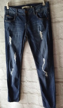 Spodnie jeansowe Zara przetarcia rozm. EUR 36