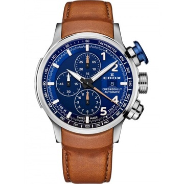 ZEGAREK i grawer EDOX CHRONORALLY AUTOMATIC 45MM 01129-TBUCBR-BUBR Sportowy