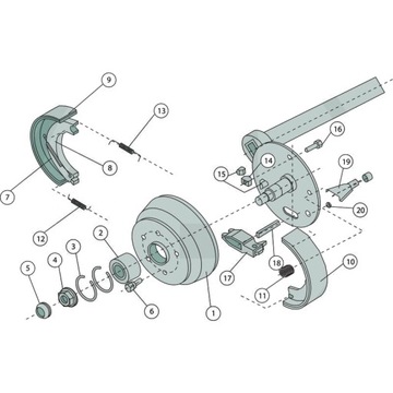 Nakrętka bębna łożyska osi AL-KO Knott M24x1,50mm ALKO przyczepy kempingowe