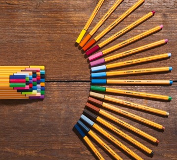 Stabilo Point 88 / тонкая подводка 0,4 мм, МИКС ЦВЕТОВ, НАБОР 10 ШТ.