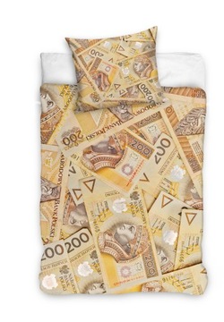 POŚCIEL 200 ZŁ PIENIĄDZE BANKNOTY FORSA 160x200
