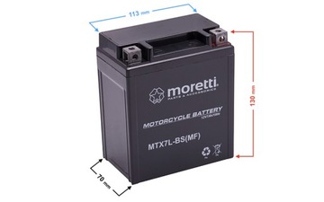 Гель-аккумулятор MORETTI 12 В, 7 Ач MTX7L-BS