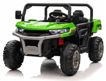 Auto na akumulator Ciężarówka Wywrotka 4x4 Miękkie koła Skóra USB