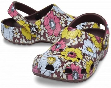 Damskie Buty Chodaki Crocs Classic Floral 36-37