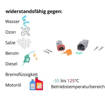 Zestaw naprawczy Kostka Złącze Hermetyczne DEUTSCH DT 8 PIN Komplet M + F
