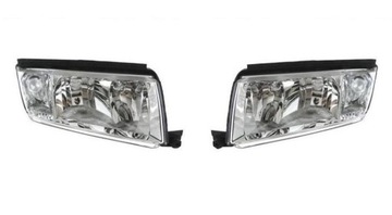 Reflektory lampy przod Skoda Fabia 2000-2007 lewa + prawa srebrne KGK