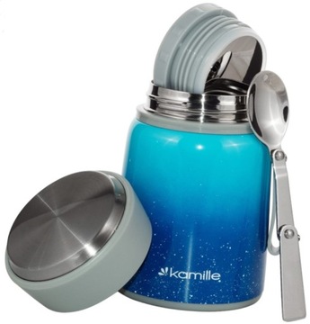 TERMOS OBIADOWY 530 ml LUNCH BOX NA ŻYWNOŚĆ ZUPĘ stalowy menażka 0,5L