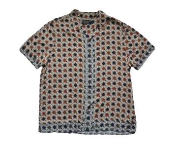 Koszula męska hammond&Co M/L wzory geometryczne brązowa 100% wiskoza