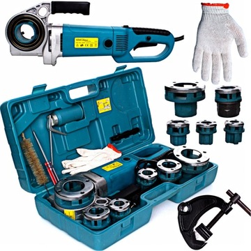 Gwintownica elektryczna do rur 2300W + 6 narzynek zestaw w walizce