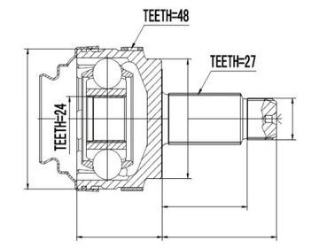 BMW 33217547070 PRZEGUB ZEWNĘTRZNY TYLNY