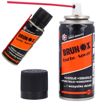 Brunox Turbo-Spray 100ml smar rowerowy do konserwacji przerzutek linek