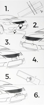 РАМКА ДЛЯ НОМЕРНЫХ ЗНАКОВ, КОМПЛЕКТ VELCRO, НЕВИДИМОЕ КРЕПЛЕНИЕ