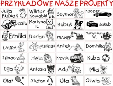 PIECZĄTKA do ubrań odzieży szkoła przedszkole żłobek MY MARKY TWÓJ PROJEKT