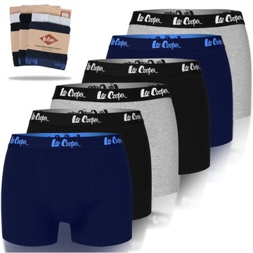 Lee Cooper Bokserki Męskie Bawełna 9505 6 sztuk Rozmiar XL