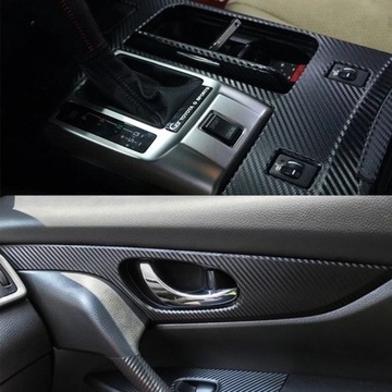 АВТООБЕКЦИЯ ШПОН 3D УГЛЕРОДНЫЙ УЗОР, ЧЕРНАЯ