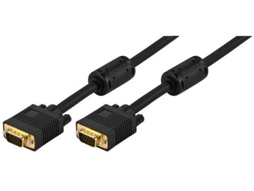 Kabel przewó do monitora Full HD SVGA pozłacany 5m