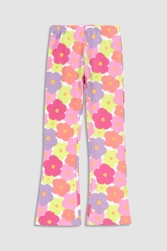 Dziewczęce legginsy dzwony w kwiaty 116 Mokida