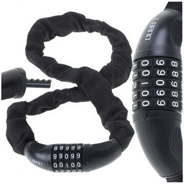 Zapięcie zabezpieczenie rowerowe na rower blokada na szyfr 100cm