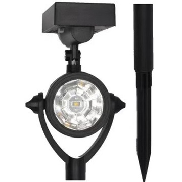 LAMPA SOLARNA OGRODOWA WBIJANA REFLEKTOR CZUJNIK ZMIERZCHU LED 38.5CM