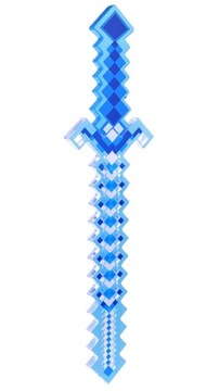 MIECZ DIAMENTOWY 58CM MINECRAFT LED DZWIĘK ZABAWKA ŚWIECĄCY GRAJĄCY NIEBIES