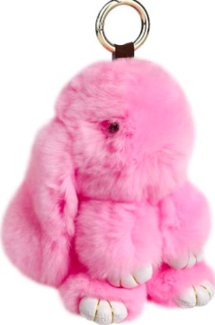 БРЕЛОК КРОЛИК, МЕХОВОЙ ПОМПОН, ВОЛОСАТЫЙ ТАЛИСМАН
