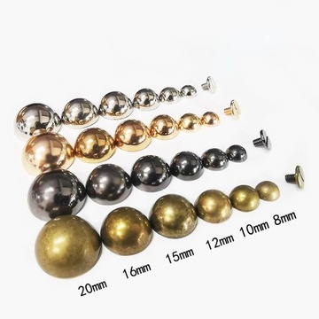 20 комплектов 8/10/12/15/20 мм, купольные заклепки, винты с шипами, шпильки, одежда в стиле панк