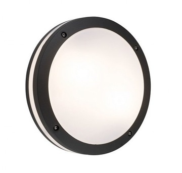 Okrągła lampa sufitowa zewnętrzna FANO 30cm grafit
