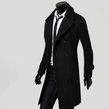 ЭЛЕГАНТНОЕ МУЖСКОЕ ДЛИННОЕ ОСЕННЕЕ ЗИМНЕЕ ПАЛЬТО