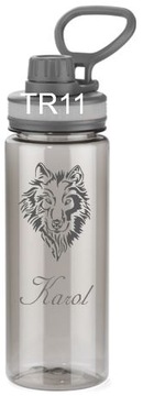 Elegancki solidny bidon 700 ml do szkoły + GRAWER