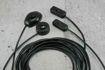 Лампа-паук с черным проводом и черным кабелем Edison DIY