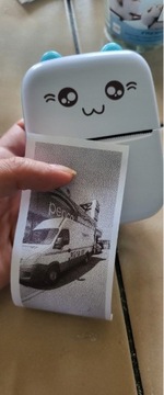 ПОРТАТИВНЫЙ ТЕРМОПРИНТЕР DRUKUŚ MINI CAT ДЛЯ ФОТОГРАФИЙ + 16 БУМАЖНЫХ РОЛИКОВ