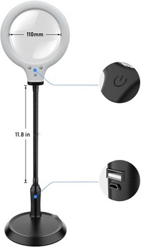 СВЕТОДИОДНАЯ КОСМЕТИЧЕСКАЯ ЛАМПА С ЛУПОЙ USB POWERBANK 2000мАч