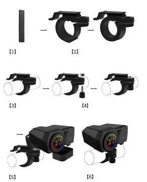 Вольтметр температуры USB-зарядного устройства для мотоцикла