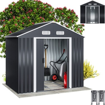 Домик для садового инструмента, металлический сарай для садового инструмента, 200х190см.