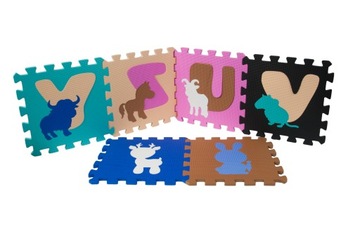 КОВРИК из ПЕНЫ ЭВА АЛФАВИТ ЖИВОТНЫЕ 54 ЭЛЕМЕНТА