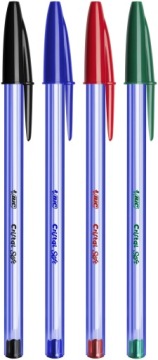ШАРИКОВАЯ РУЧКА BIC CRISTAL SOFT СИНЯЯ ТОЛЩИНОЙ 1,2 ММ С КРЫШКОЙ ОФИС ШКОЛА