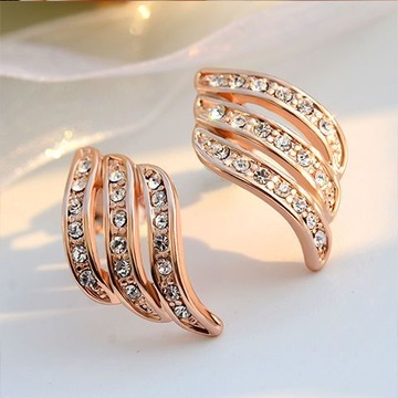 ЗОЛОТЫЕ СЕРЬГИ С ЦИРКОНИЕМ EC116