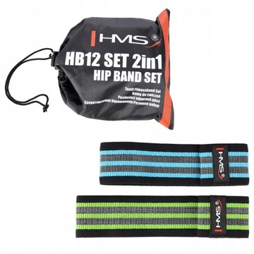 HMS SET 2W1 GUMA OPOROWA TAŚMA FITNESS HIP BAND ML