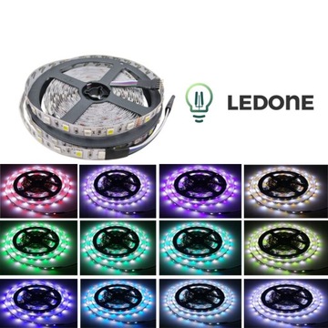 СВЕТОДИОДНАЯ ЛЕНТА RGBW ТЕПЛЫЙ БЕЛЫЙ ХОЛОДНЫЙ НАБОР 5м С УДАЛЕННЫМ ИСТОЧНИКОМ ПИТАНИЯ 5050 12V CE