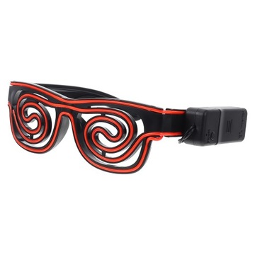 ŚWIECĄCE OKULARY NEONOWE OKULARY PROP ŚMIESZNE LED