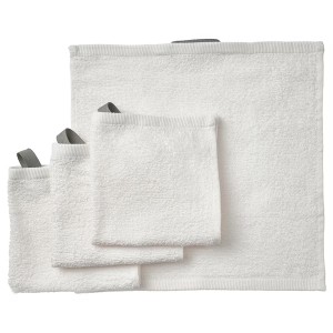 Małe ręczniki IKEA DIMFORSEN 4sztuki komplet biały