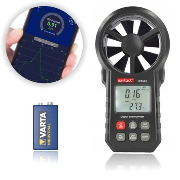 ANEMOMETER MIERNIK WIATRU DO KLIMATYZACJI WIATROMIERZ APLIKACJA BLUETOOTH